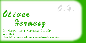 oliver hermesz business card